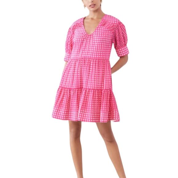 Tanya Taylor Gingham Mini Dress - Picture 1 of 11